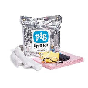 New Pig Corporation Battery Acid Spill Pack, Absorbs Acids, 4-Gal Absorbency, Tamper Resistant Spill Kit, New Pig KIT353