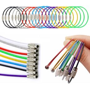 Stainless Steel Cable Wire Key Chain Kids Key Rings Travel Aircraft Luggage Tag Loops Hanging Outdoor Keychain in Kuwait