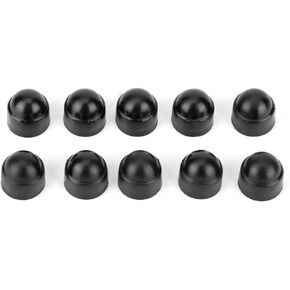 Hex Nut Protection Cap, 10pcs 15mm/0.59in M8 Plastic Hex Screws Nuts Head Cap Cover Accessory Black in Kuwait
