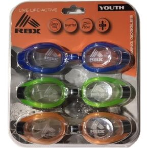 Youth RBX 3-pk. Silicone Swimming Goggles