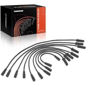 A-Premium Ignition Spark Plug Wires Set of 9 Compatible with Chevrolet & GMC Models - C2500, C2500 Suburban, C3500, Express 3500, K2500, K2500 Suburban, K3500, P30, P3500, Savana 3500, 7.4L