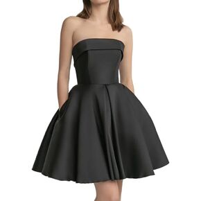 Homecoming Dresses for Teens Short Prom White Wedding Party Cocktail Dress for Women with Pocket