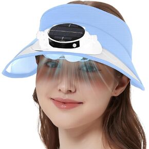 Solar Fan Hat - Men and Women Solar Powered Fan Hat, 5 Levels of Fan Speed, 5-10 H Work, Solar and Fan Hat for Fishing