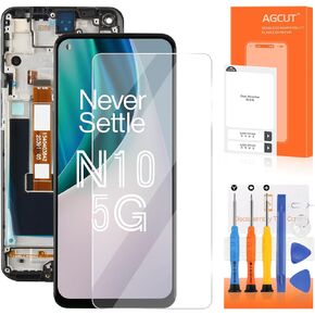for OnePlus Nord N10 5G Screen Replacement for OnePlus Nord N10 5G LCD Display BE2029 BE2025 BE2026 BE2028 LCD Digitizer Touch Screen Assembly Repair Parts with Frame with Tools