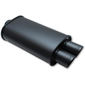 أداء نابض بالحياة 1149 Streetpower كاتم صوت بيضاوي مسطح أسود 3 بوصة