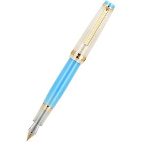 JINHAO 82 Resin Fountain Pen Iridium F Nib with Converter, Golden Clip Writing Pen (Black)