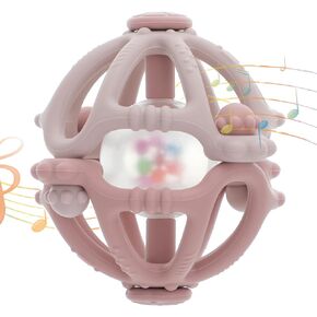 Stereo Rattle Teether, Sensory Teething Toys for Baby, Developmental Infant Toys Gifts for Boys Girls, BPA Free (Sage/Ether)