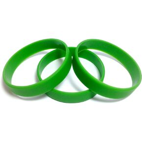 TheAwristocrat 3-Pack Blank Rubber Wristbands Silicone Bracelets - Select from a Variety of Colors