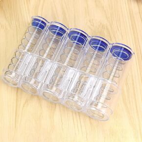 Organizer, Portable Change Organizer Holder Dispenser Counter Storage Box, Small Money Sorter for Car (Transparent)