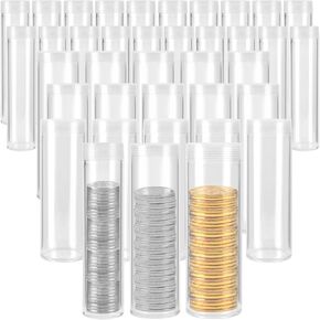 35 قطعة من أنابيب العملات المعدنية بأحجام متنوعة، 20 أنبوبًا لتخزين العملات المعدنية، 10 أنابيب عملات معدنية ربع سنوية، 5 أنابيب تخزين العملات المعدنية بنصف دولار، أنابيب عملات بلاستيكية شفافة، أنابيب عملات معدنية من النيكل in Kuwait