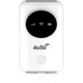 Mobile WiFi Router, 4G LTE 5G WiFi Hotspot 300Mbps Modem up to 10 Devices, SIM Slot, 3200MAh Battery, Wireless Portable WiFi Device for Travel, Business Trip, Outdoor