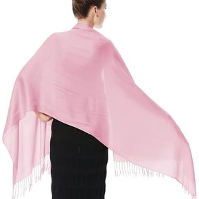Women Plain Solid Colors Large Soft Silky Pashmina Shawl Wrap Scarf