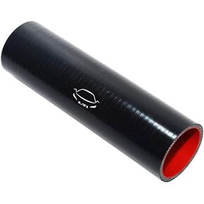 LTI Universal (203mm) 8" Length 4-Ply Reinforced High Performance Straight (51mm) 2" ID Coupler Silicone Hose (2" Black)
