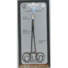 5" Locking Forceps with Curved Tip