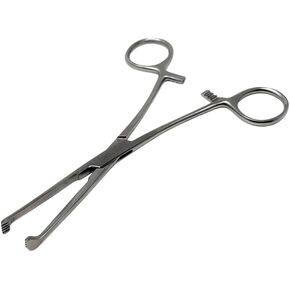 Allis Tissue Forceps Stainless Steel 4X5 Teeth Tips 6" Surgical Medical Multiposition Locking Clamps (6" - Full Silver)