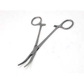 Rankin Kelly Hemostat Forceps 6.25" (15.9 cm) Curved with Half Serrated Jaws and Premium Stainless Steel Construction