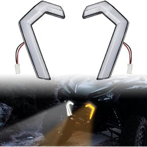 SAUTVS LED Turn Signal Fang Lights for Honda Talon 1000, Front Grille Accent Lights Signature Lights Grill Lamps for Honda Talon 1000R 1000X 1000X-4 2022-2024 Accessories(2PCS)
