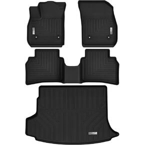Floor Mats & Cargo Liner for 2021 2022 2023 2024 2025 Buick Envision,1st 2nd Row with Trunk Mat,TPE All Weather Protection Slush Floor Liner Black