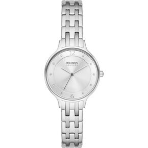 Skagen Women's Anita Lille Three-Hand Silver Stainless Steel Bracelet Watch (Model: SKW3126)