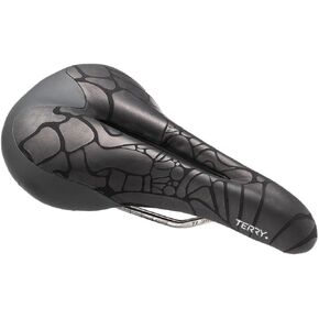 Terry Bike Saddle Womens Butterfly Ti Saddle, Bicycle Seat for Women - Comfortable Flat Top Textured Leather Cover Bike Seat