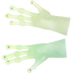 2pcs Finger Cots Alien Hand Puppet Full Finger Stretchy Glove Kids Hand Puppet Alien Hand Gloves Jesus Costume Alien Costume Finger Cover Stress Child Fingerstyle PVC