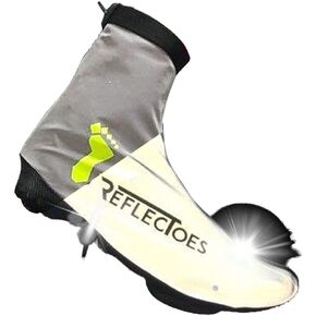 Full Reflective Winter Cycling Shoe Covers for Cycling - for Narrow Road Cycling Shoes - Version 2 - Waterproof, Windproof Overshoes, Rear Zipper - for Men & Women