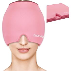ZNÖCUETÖD Migraine Headache Relief Cap Hat, Head ice Pack Wrap Cooling Gel Ice Beanie Cold Cap Hot/Cold Compress Therapy for Sinus, Stress, Tension, Hangover Headache Pain Relief - Reusable Men Women