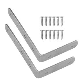 2PCS Metal Furniture Anchors Heavy Duty Bookcase Cabinet Anti Tip Kit Secure Dresser Falling Earthquake Strap with Screws for Baby Proofing Preventing Falling