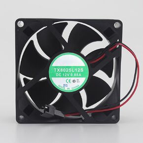 TX8025L12S 12V 0.08A 8025 8cm Silent Inverter Cooling Fan