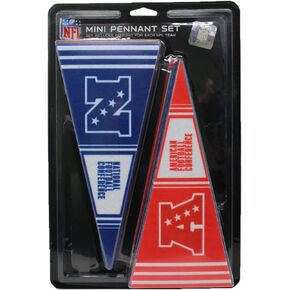 Rico Industries NFL League Mini Pennant Complete Set (34 Individual) 4" x 9" Felt Mini Pennant League Set (Includes ALL Teams & Conference)