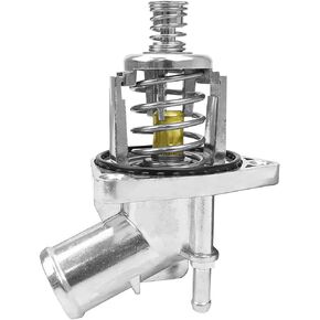 Aluminum Engine Coolant Thermostat Housing Assembly Fit for Cadillac Escalade GMC Yukon Sierra Chevrolet Tahoe and More, Replace 12666569, Upgrade