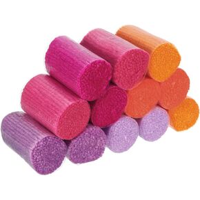 PATIKIL 12 Rolls Latch Hook Yarn, Latch Hook Kit Yarn Precut Hook Rugs Yarn Crochet Colorful for Latch Hook Rug Adults Beginners, Pink Yellow Purple Tone