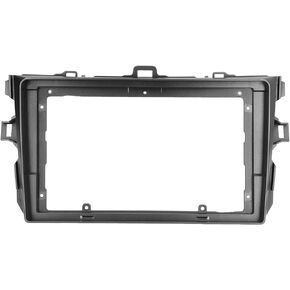 Car Fascia, 9 Inch Silver Car Stereo Radio Fascia 2DIN ABS Audio Panel Bezel Replacement for Corolla 2006?2013