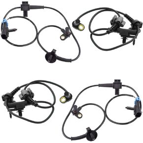 Front & Rear Wheel Speed Sensor Kit Set of 4 Compatible with GM SUV Truck