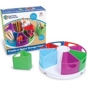 Learning Resources Create-a-Space Storage Center, 10 Piece set - Desk Organizer for Kids, Art Organizer for Kids, Crayon Organizer, Homeschool Organizers and Storage in Kuwait