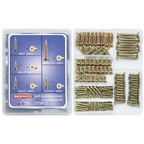200pcs Flat Head Phillips Wood Screws #8 × 1/2", Yellow Zinc Plated Carbon Steel Sheet Metal Screws, High Strength Self Tapping Screws for Metal Plastic & Wood, Self Drilling, 8 × 1/2-Inch
