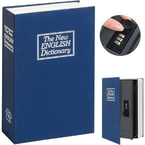 Kasten Book Safe with Key Lock, Diversion Secret Hidden Lock Box for Cash Jewelry, Fake Book Safe, 9.5"x 6.2"x 2.2", London