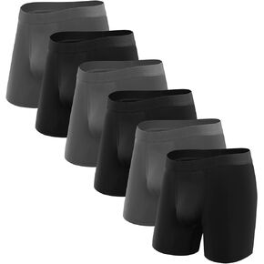 Natural Feelings Boxers Briefs Men's Underwear Mens 6-Pack Pack Soft Cotton Open Fly Underwear S-XXL