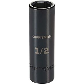CRAFTSMAN Impact Socket, Deep, SAE, 3/8 in. Drive, 1/2 in. (CMMT15894)