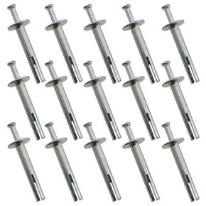 15PCS 51MM/2Inch Hammer Drive Nail Expansion Nail Silver Strike Core Expansion Nail Suitable for Mounting Wall Cupboard Burglar Proof Window Wall Panelling and Curtain