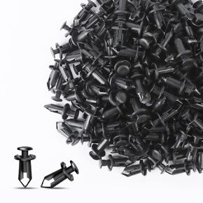200 Pcs Nylon Bumper Fastener Rivet Clips, 8 mm Hole Push Retainer Bumper Fender Shield Clips, Automotive Plastic Push Pins Bumper Clips, Car Plastic Rivets Retainers Screw.