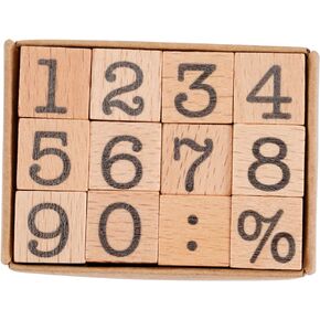 1 Set Wooden Seal Stamp Handcraft Number Stamps Alphabet Stamps Number Wooden Stamps Wood Stamp Wooden Rubber Stamp Decor Journal Stamps Student Use Antique Manual