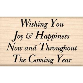 Stamps by Impression Wishing You Joy & Happiness Now and Throughout The Coming Year Rubber Stamp