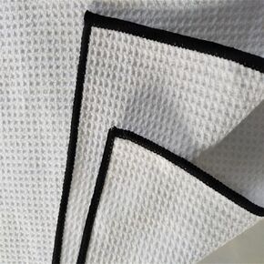 White Golf Towel in Waffle Pattern
