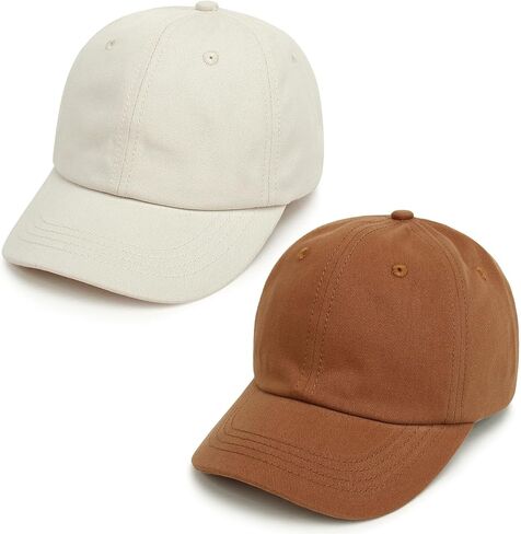 2Pcs Toddler Baseball Cap Boys Girls Adjustable Sun Hats Print Dinosaur Pattern and Solid Hat Kids 2-5 Years in Kuwait