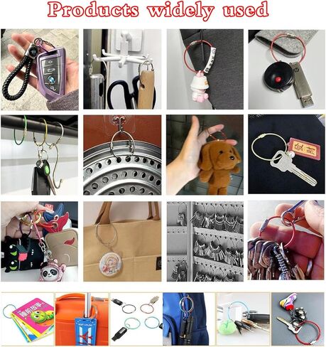 Stainless Steel Cable Wire Key Chain Kids Key Rings Travel Aircraft Luggage Tag Loops Hanging Outdoor Keychain in Kuwait