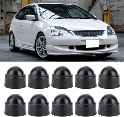 غطاء حماية صامولة سداسية، 10 قطع 15 مم/0.59 بوصة M8 براغي سداسية بلاستيكية صواميل غطاء رأس ملحق أسود in Kuwait