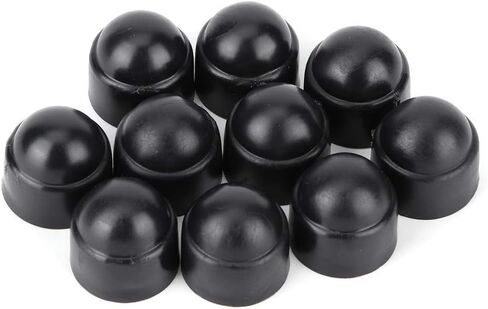 غطاء حماية صامولة سداسية، 10 قطع 15 مم/0.59 بوصة M8 براغي سداسية بلاستيكية صواميل غطاء رأس ملحق أسود in Kuwait