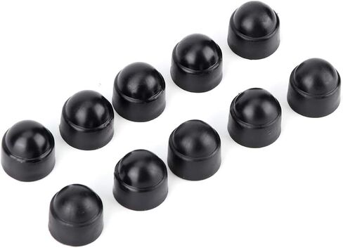 غطاء حماية صامولة سداسية، 10 قطع 15 مم/0.59 بوصة M8 براغي سداسية بلاستيكية صواميل غطاء رأس ملحق أسود in Kuwait