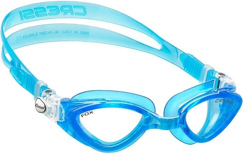 Cressi Adult Swimming Goggles with Flat Lenses for Natural Vision - Soft Silicone - Fox: made in Italy in Saudi Arabia